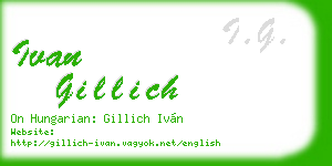 ivan gillich business card
